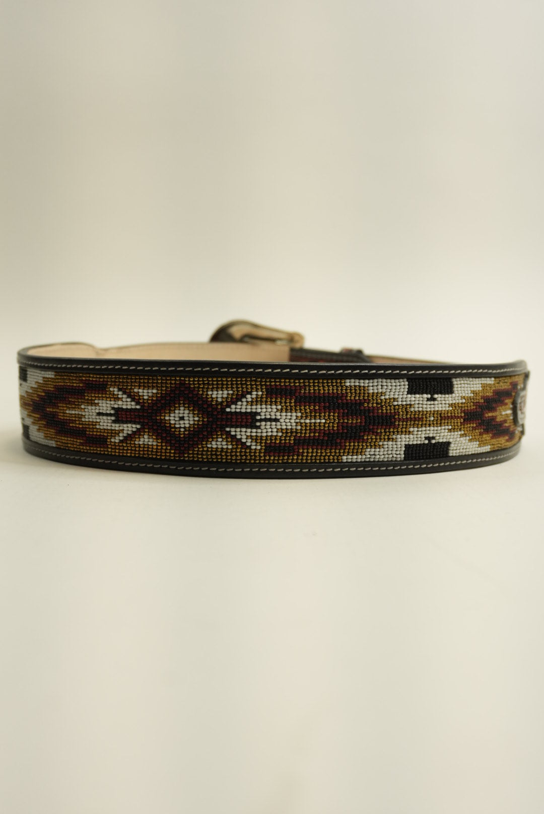 LA HERRADURA BELT AZTEC GOLD/ WINE BLACK NEW DESIGN