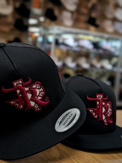 GORRA SNAPBACK DE ALA PLANA NEGRA TEXAS RANCH
