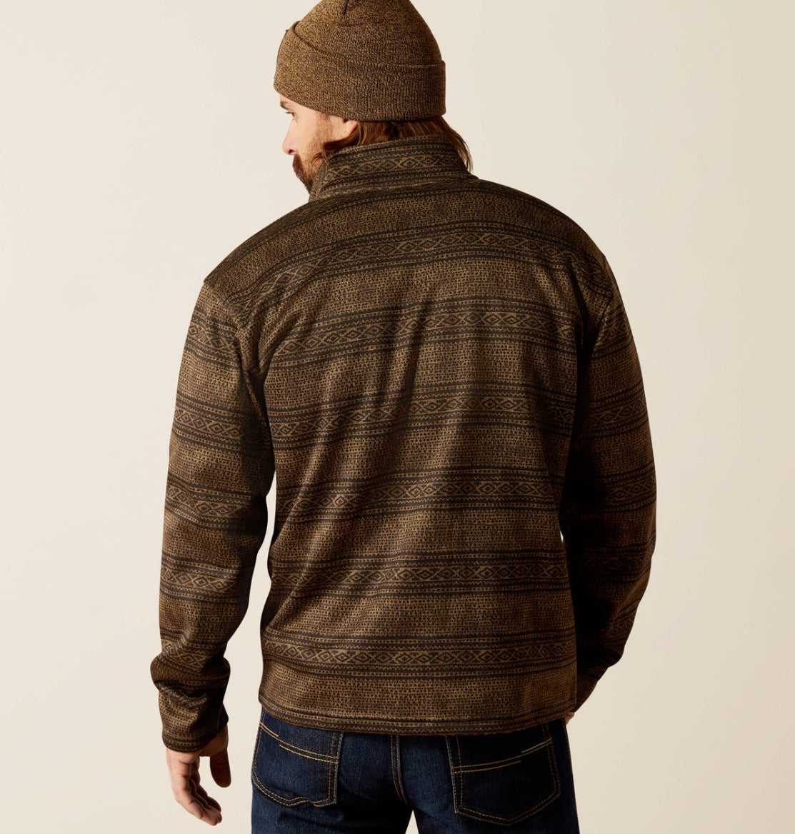 ARIAT BROWN SOUTHWEST SERAPE WESLY SWEATER-2698