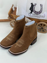 LOS ANGELES SHEDRON LEATHER NOBUCK SHORT BOOT