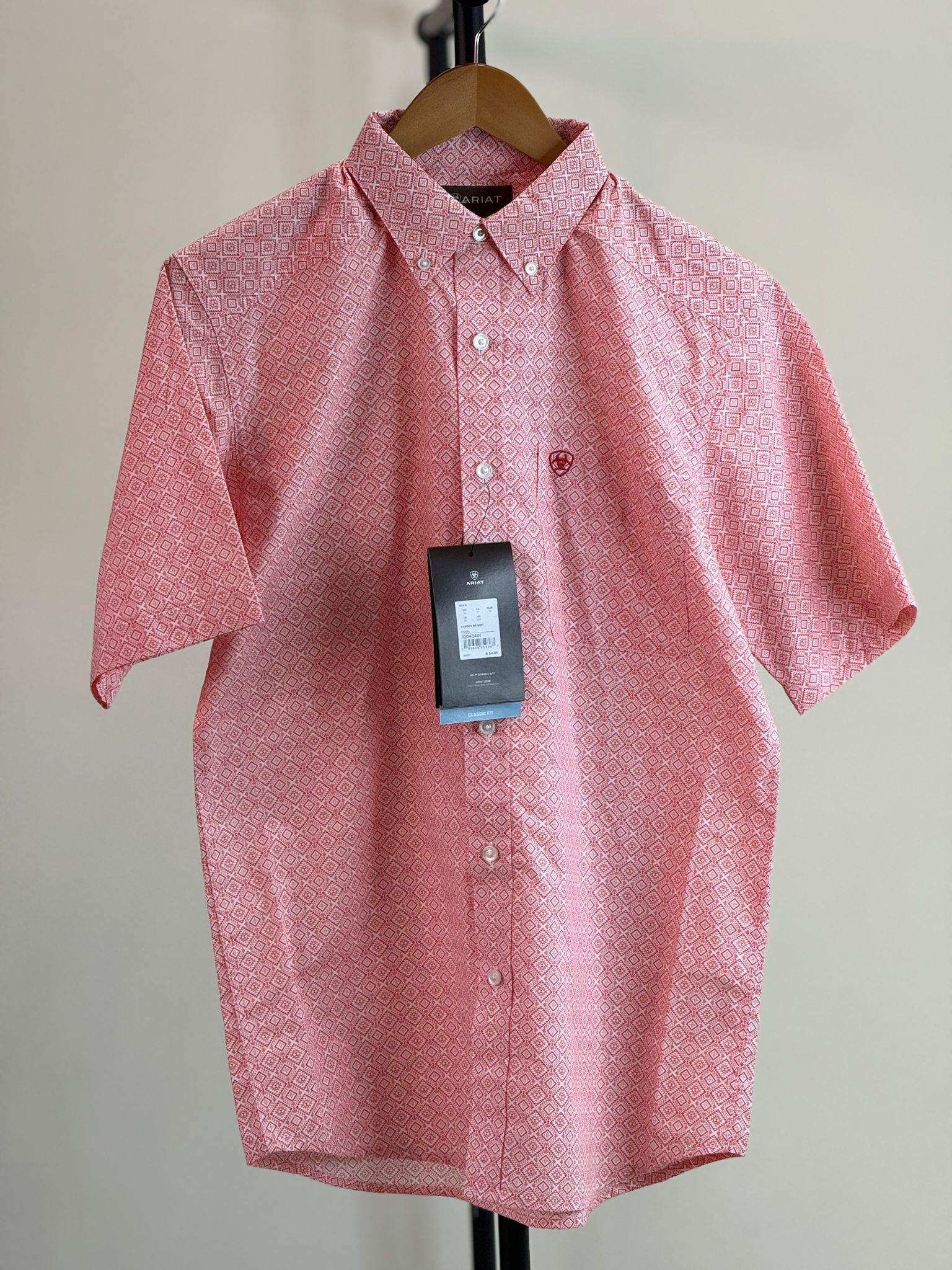 ARIAT KAMDEN CORAL SHORT SLEEVE SHIRT