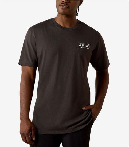 ARIAT MEN T-SHIRT DIAMOND CANYON VINTAGE BLACK 10061561