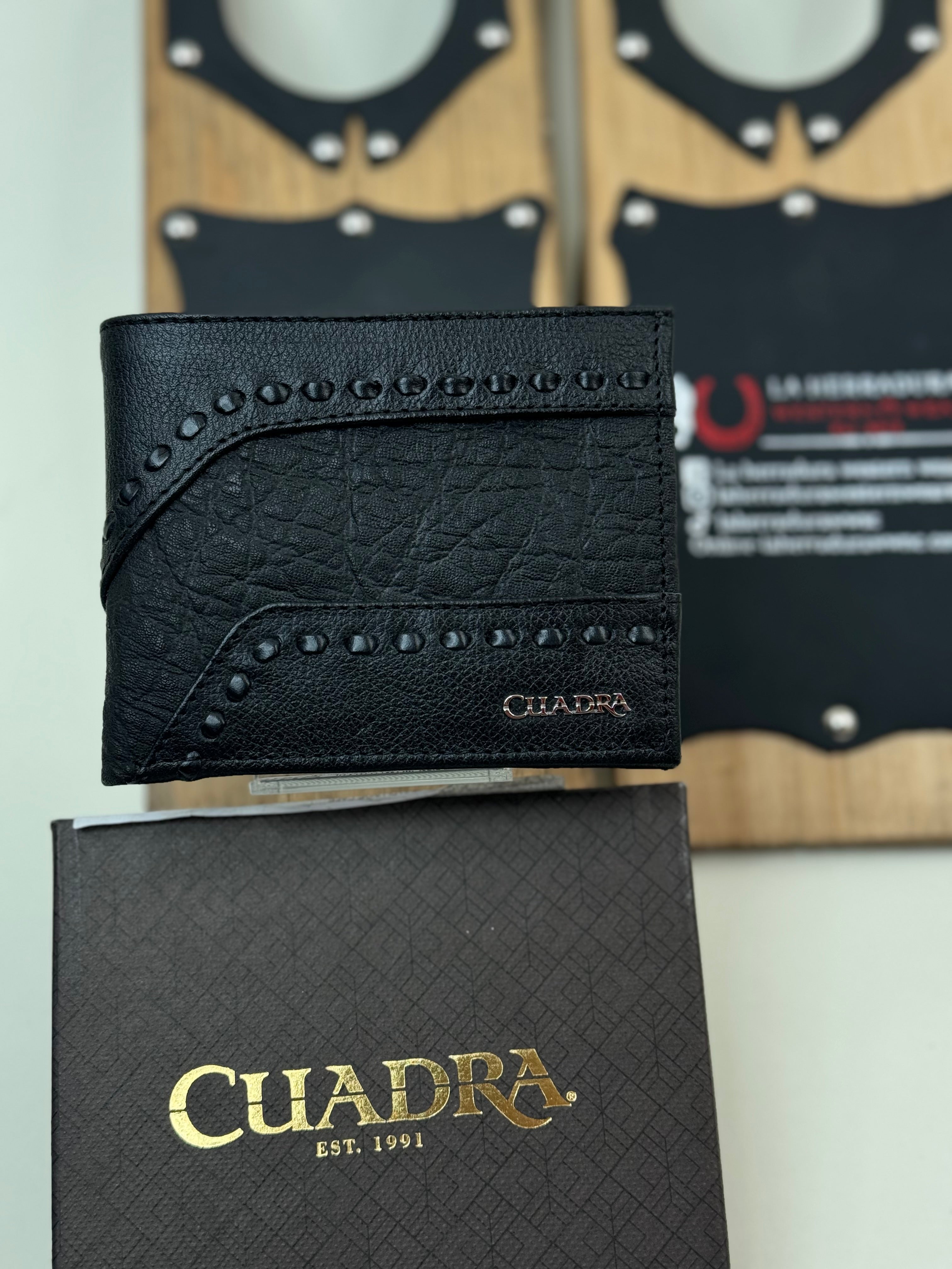 CUADRA EXOTIC ELEFANTE BLACK WALLET