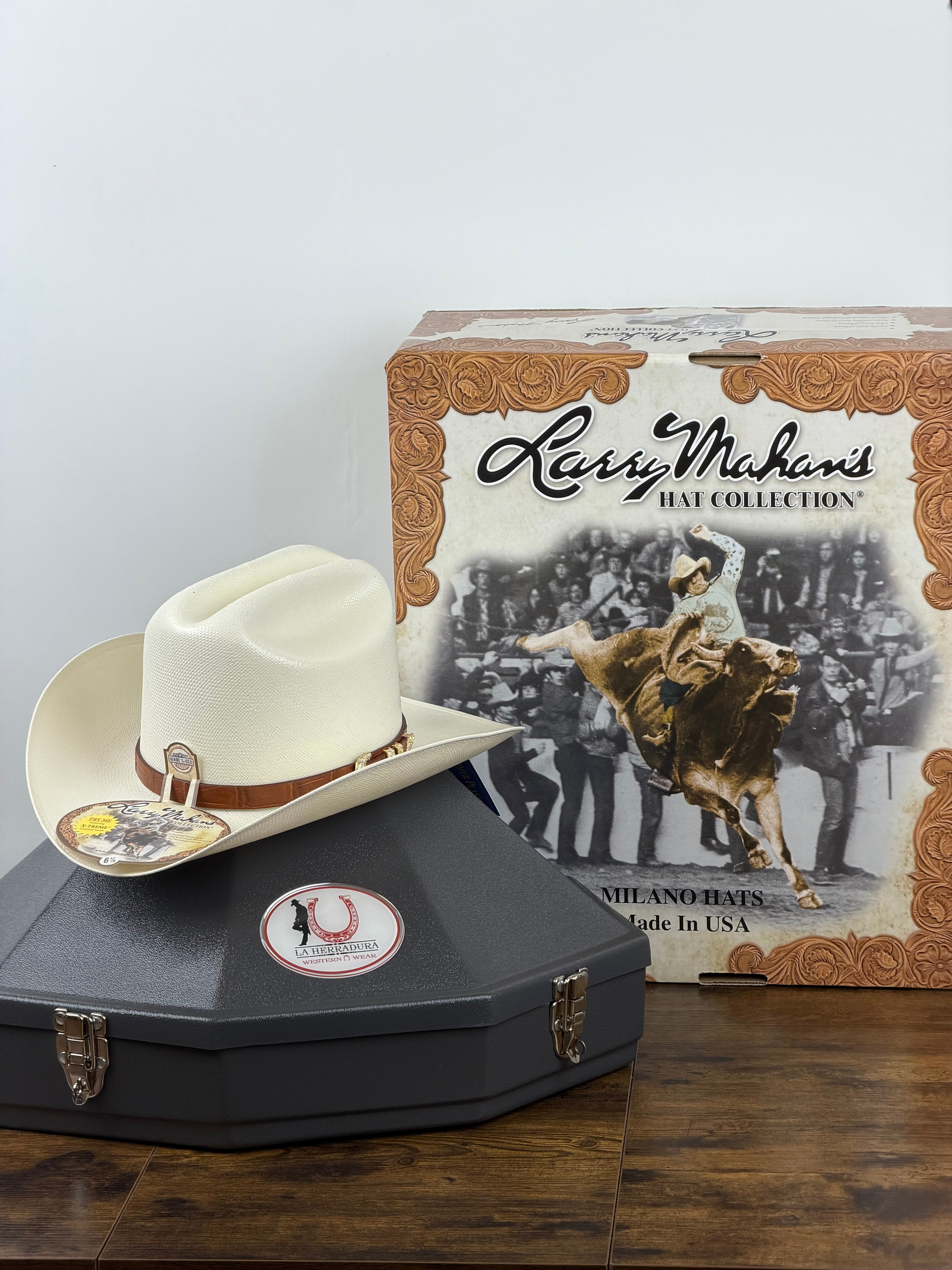 LARRY MAHAN 1000X EL MEJOR COGNC 3 1/2’ STRAW HAT