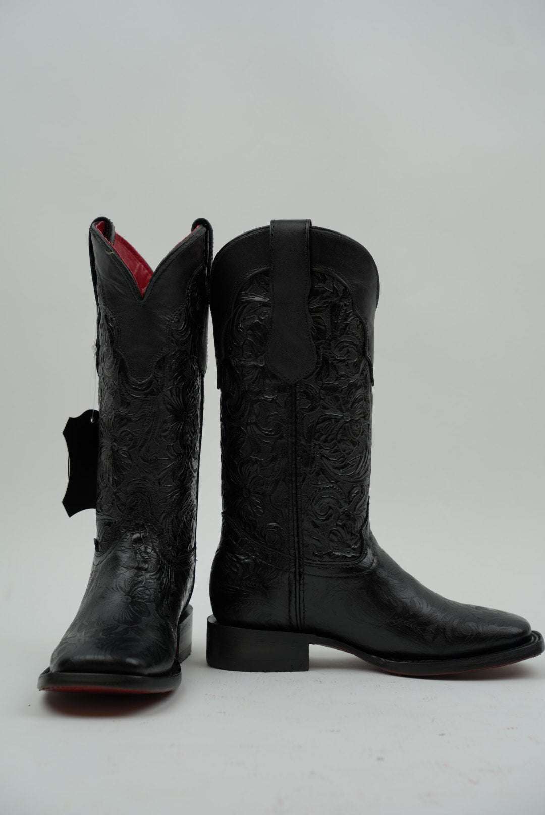 LA HERRADURA WOMEN MILA BLACK RED BOTTOM  SQ TOE Laherradurawwnc.com