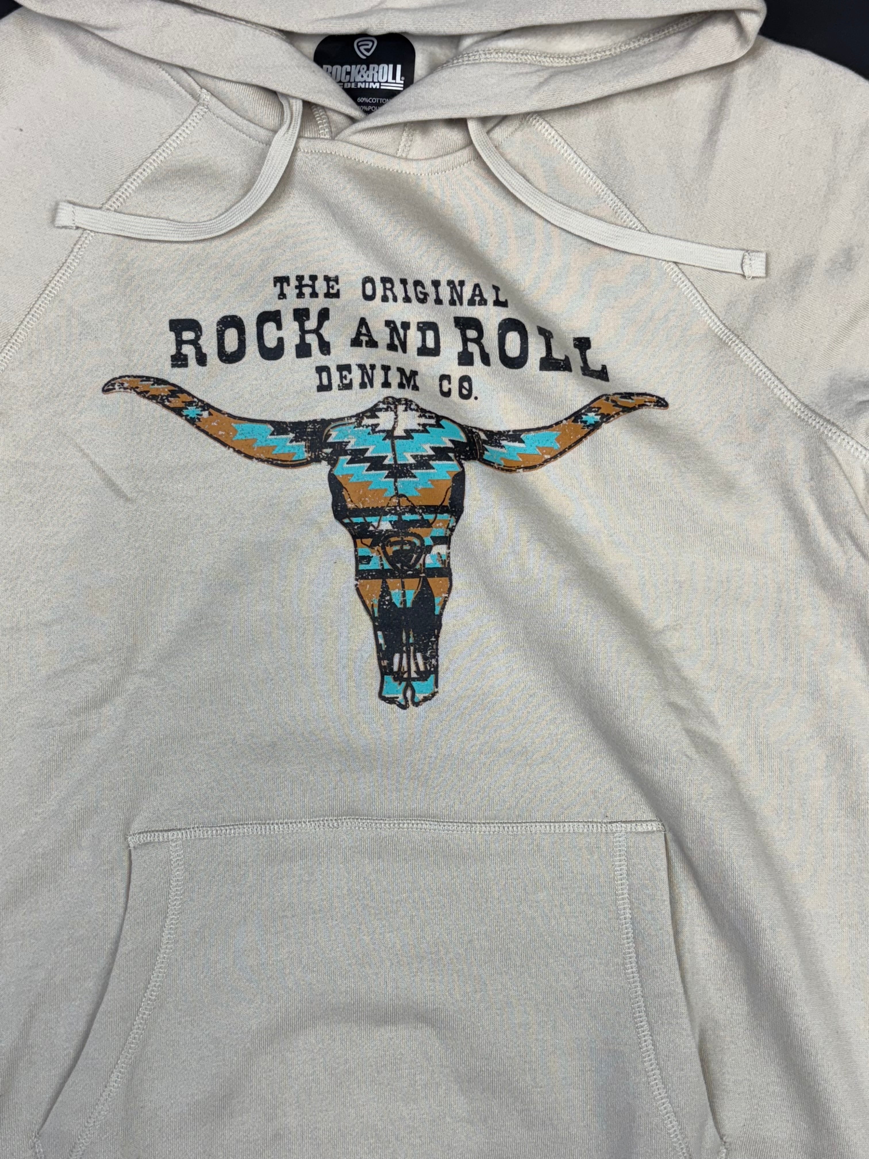 ROCK & ROLL KHAKI GRAPHIC HOODIE