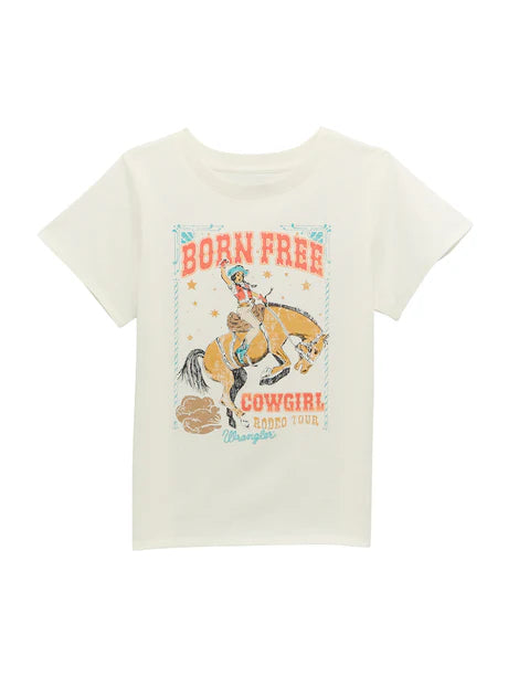 WRANGLER GIRLS “BORN FREE” T-SHIRT 112374701