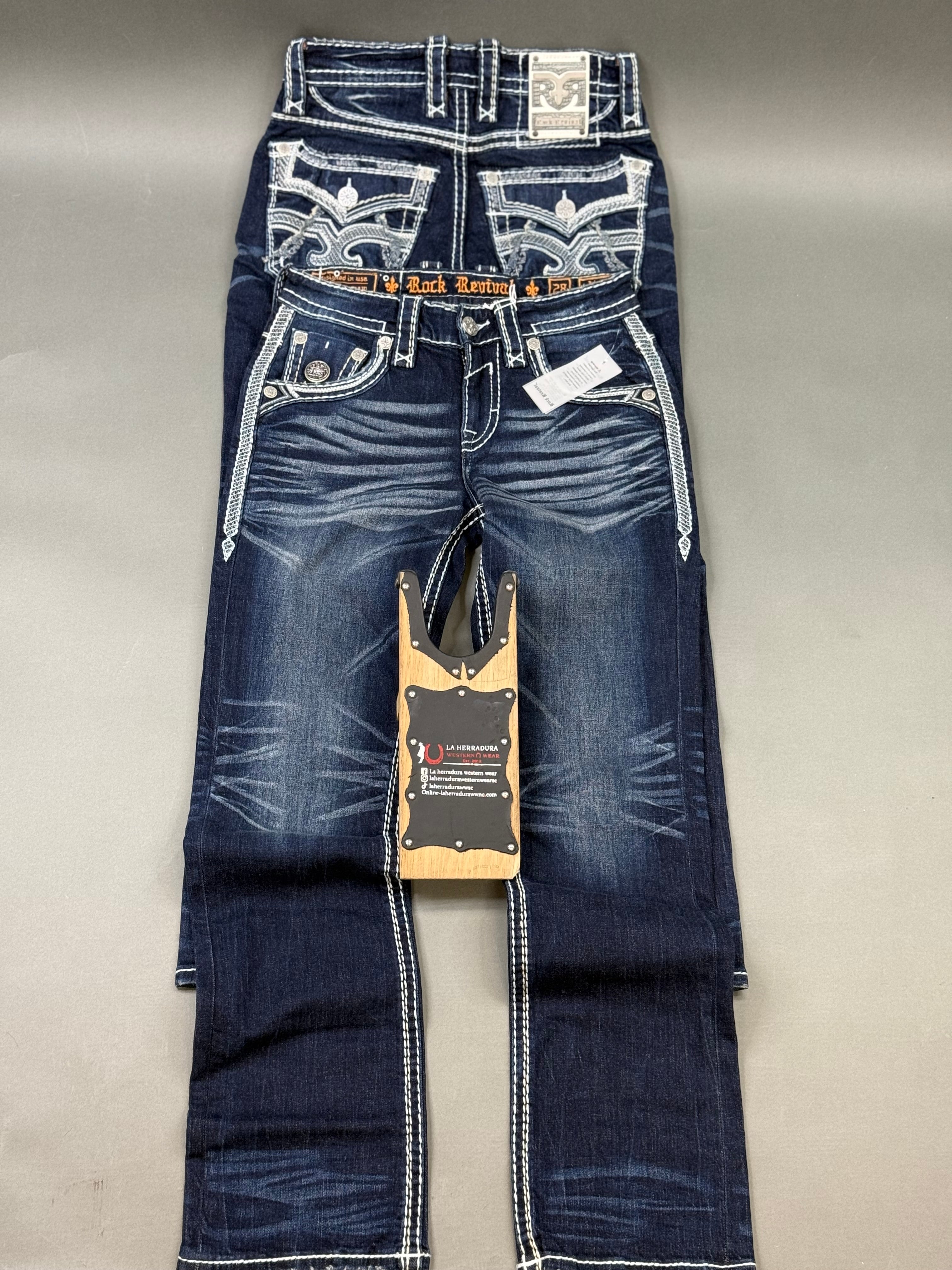 ROCK REVIVAL ALVIN BOOT CUT JEANS