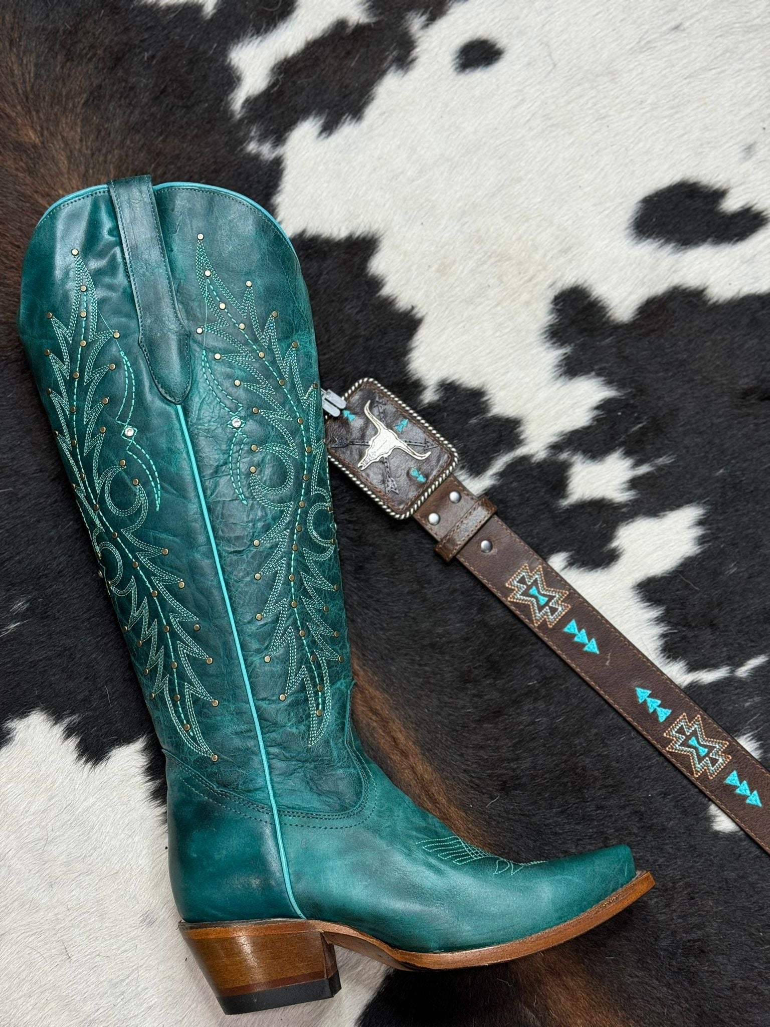 ROCK’EM OLDEN TURQUOISE TALL BOOT