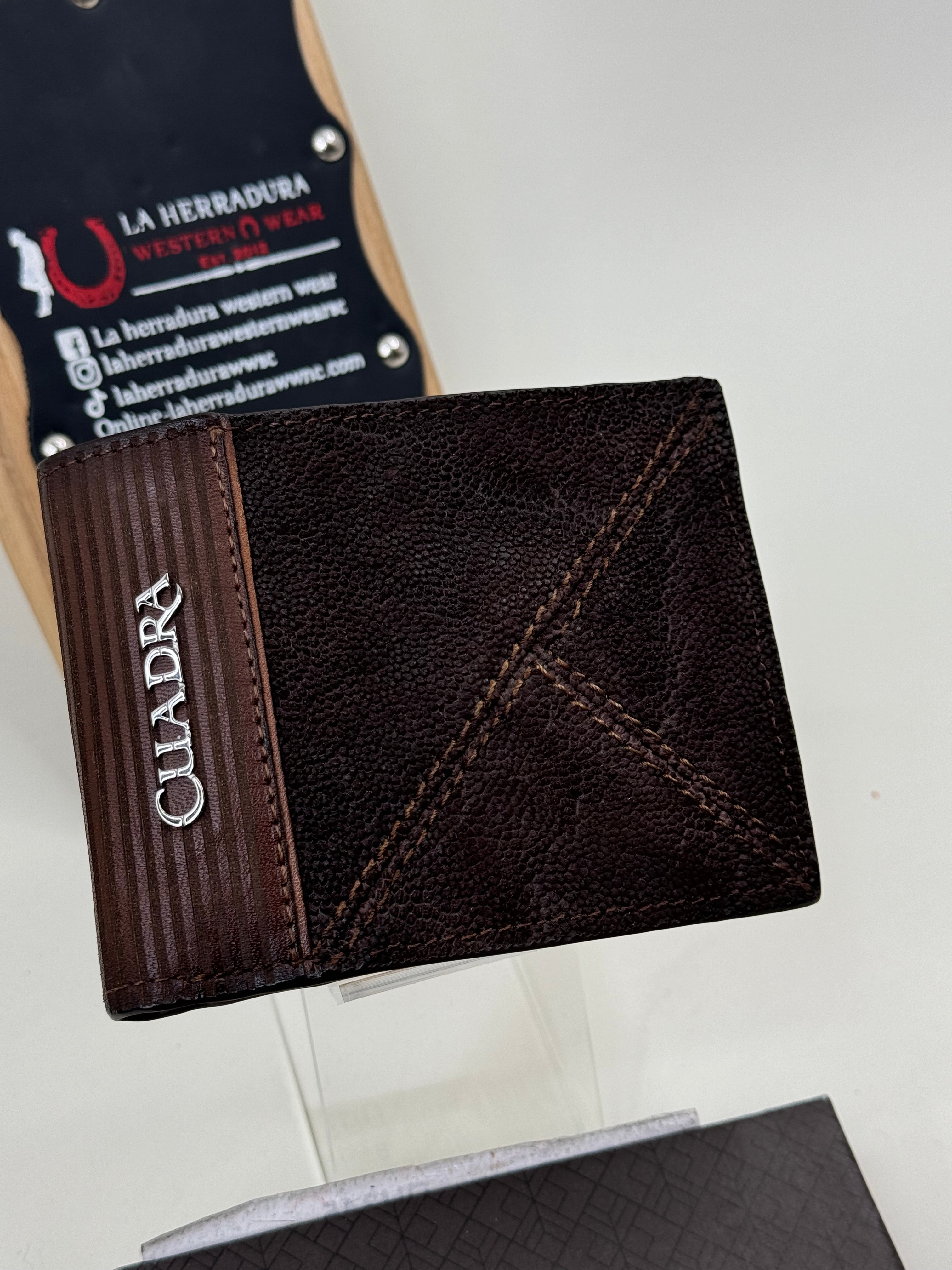 CUADRA EXOTIC ELEPHANT BROWN WALLET