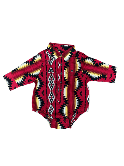 WRANGLER CUADROS BEBÉ ROJO ESTAMPADO MANGA LARGA 112369546