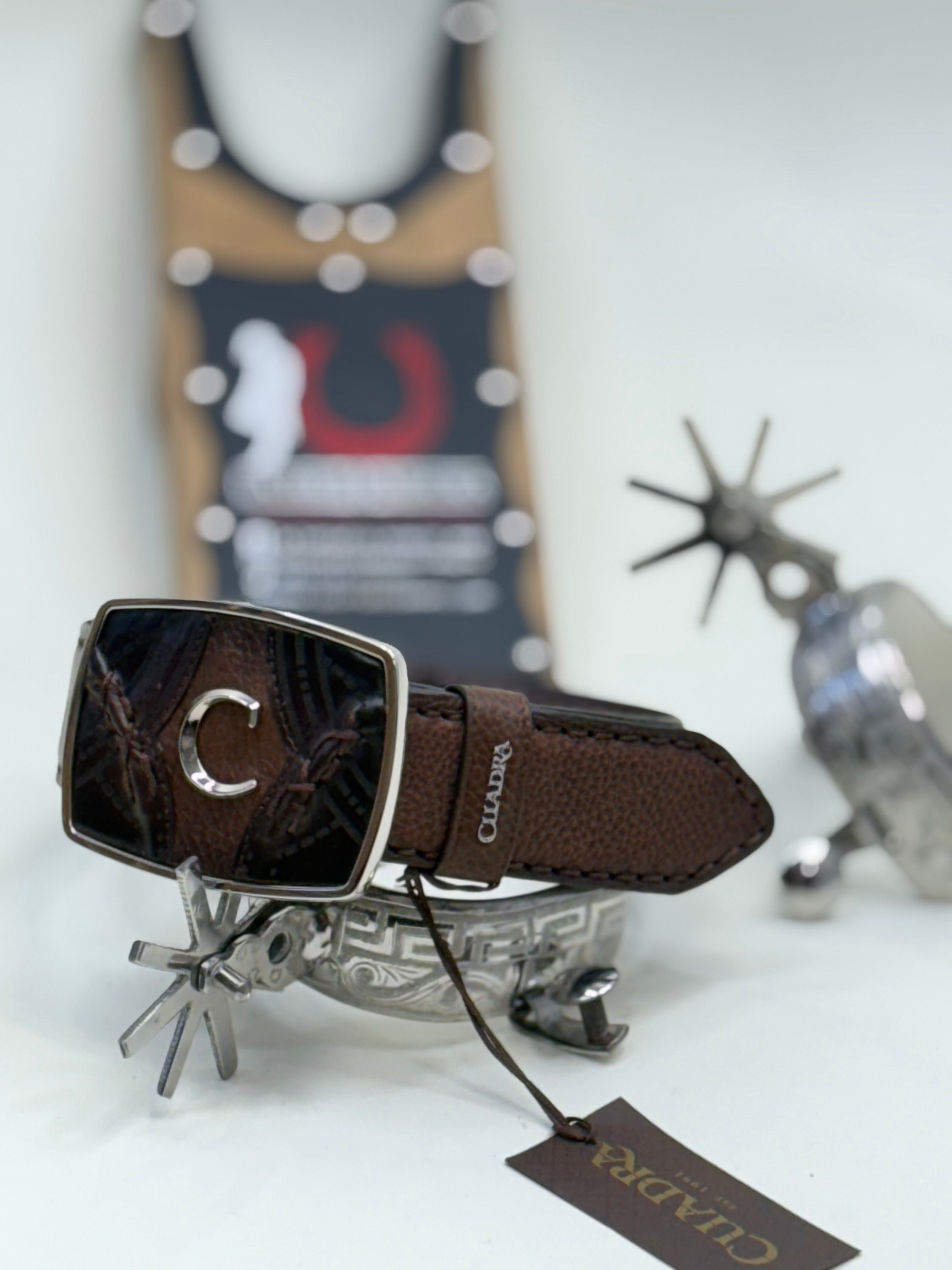 CUADRA ALMOND DEER LASER BELT