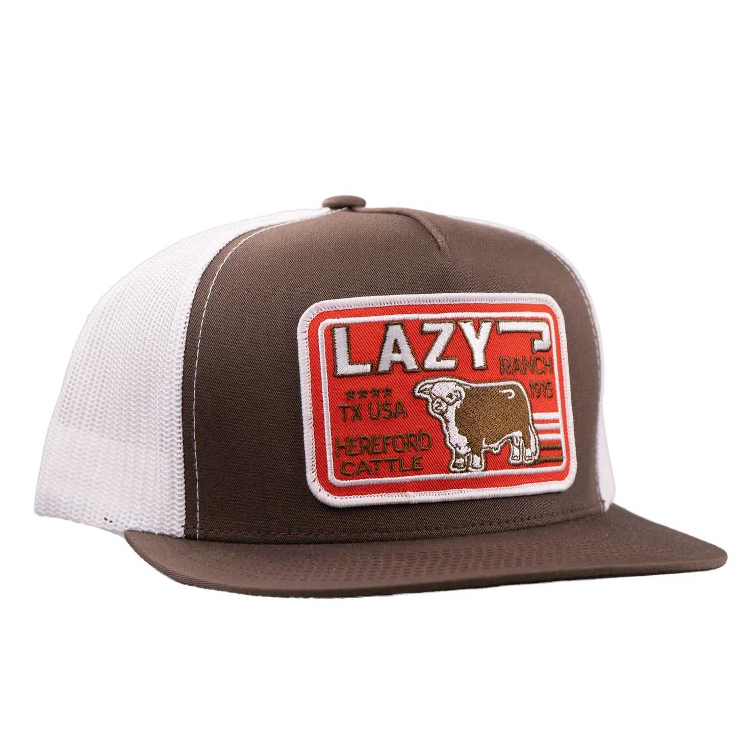 LAZY J CAPS BROWN- WHITE- CBRNWHT4
