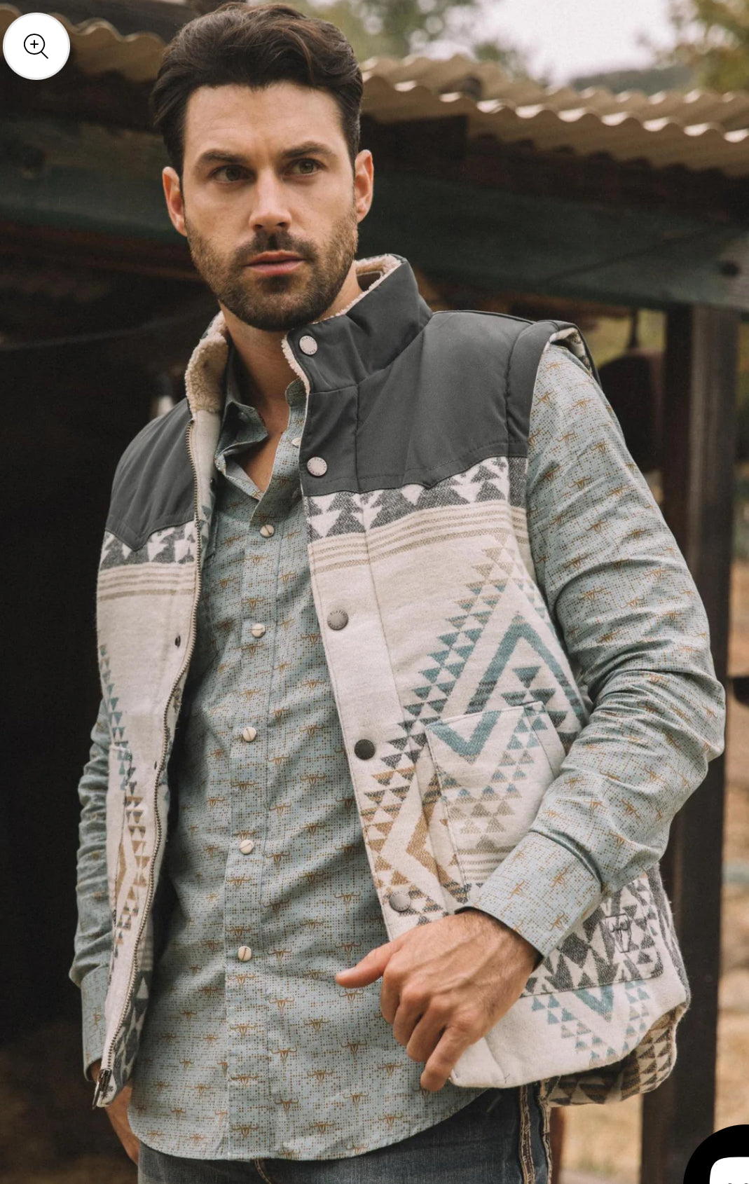 MEN’S PLATINI VEST CHARCOL/ AZTEC- AZV10342