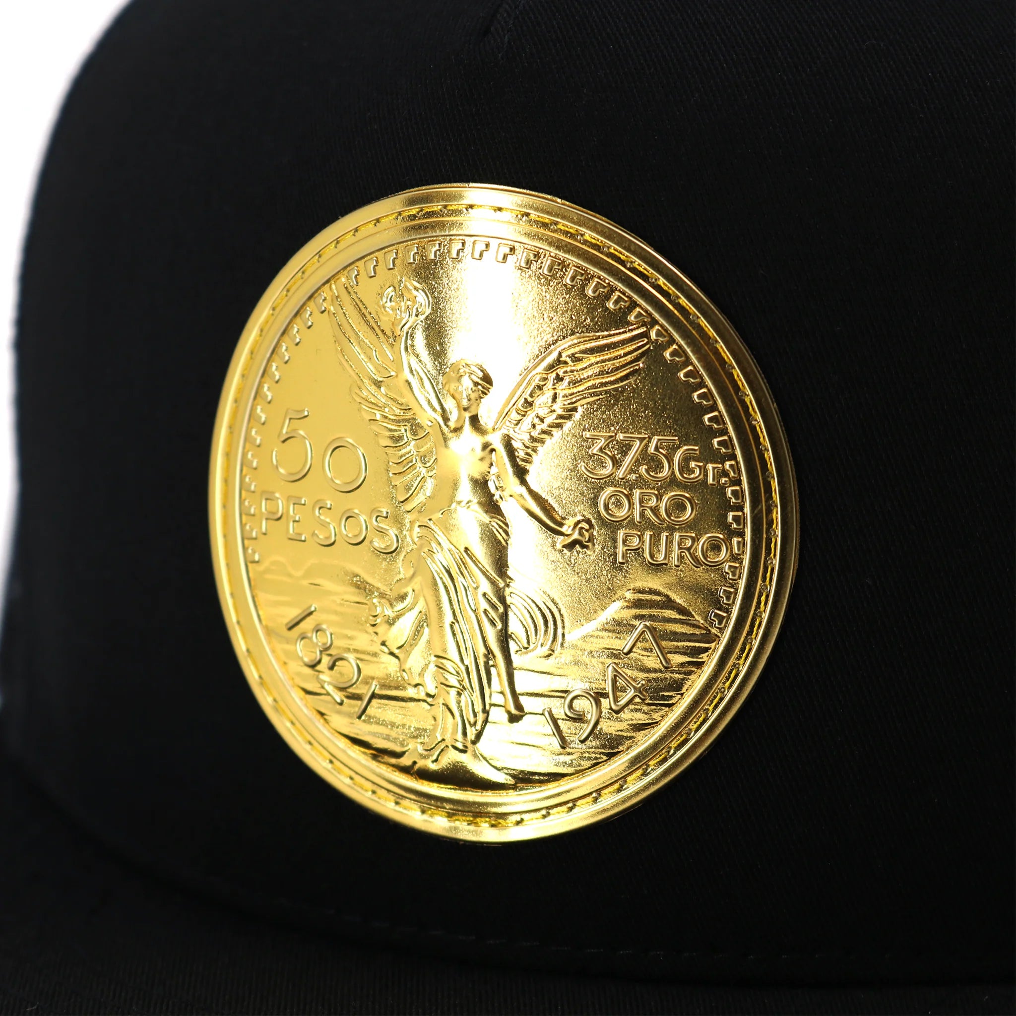 EL VIEJON BLACK EL CENTE ORO FLAT VISOR HAT