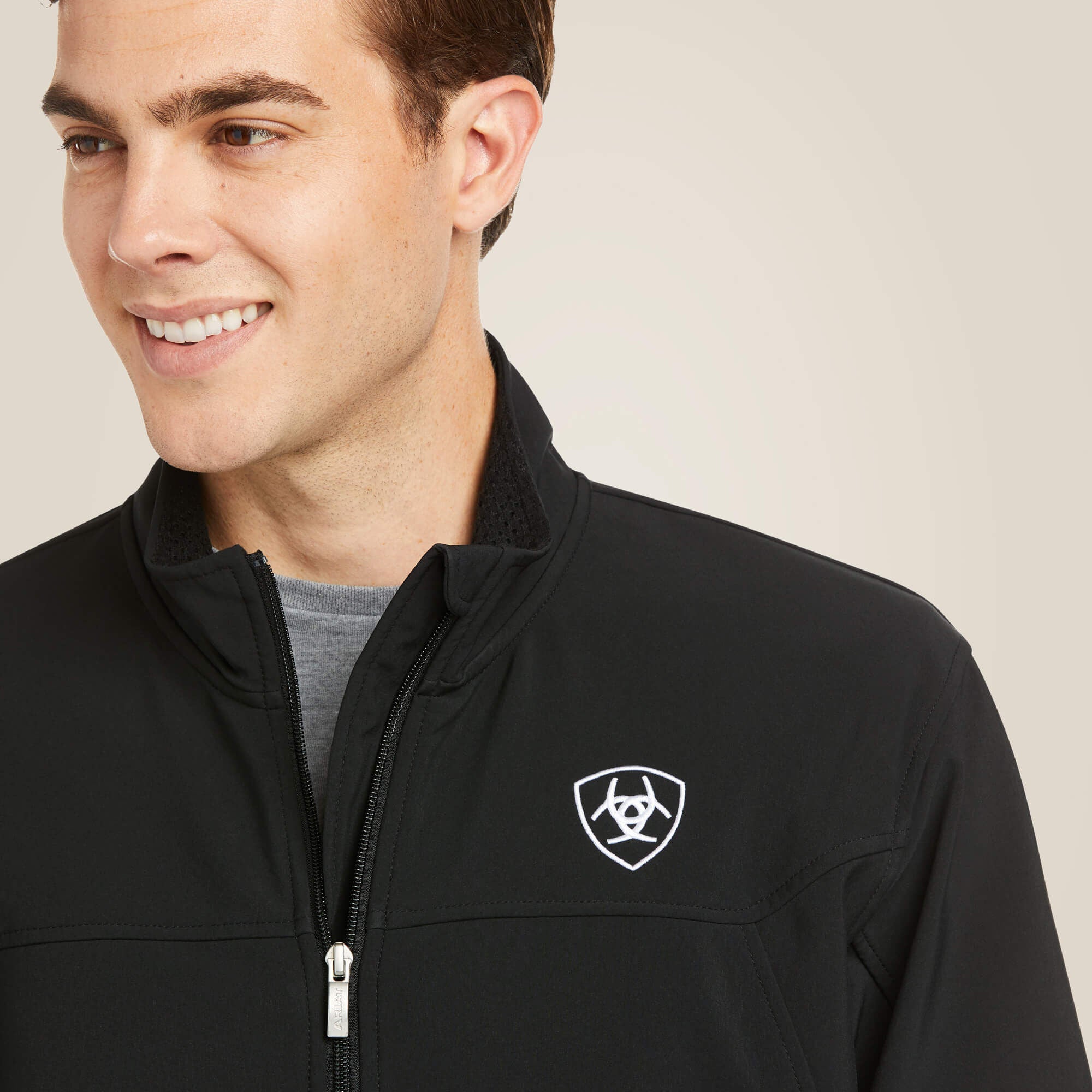 ARIAT JACKET FOR MEN ARIAT BLACK/WHITE TEAM LOGO