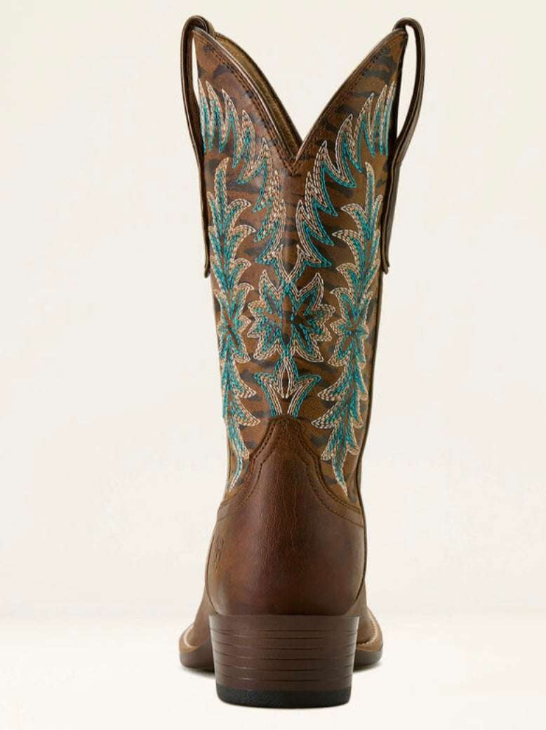 WOMEN’S ARIAT BEAUMONT SASSY BROWN/ GILDED TIGER PRINT 10063900 Laherradurawwnc.com