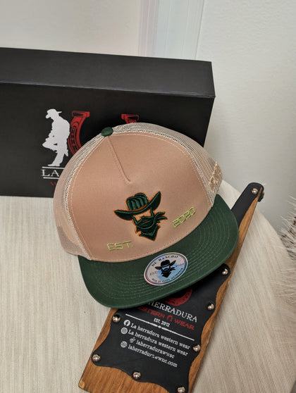 DE RANCHO HATS SNAPBACK GREEN/TAN,4