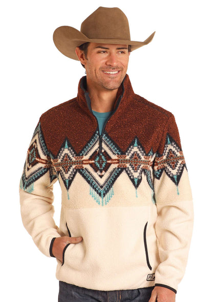 JERSEY PULLOVER PANHANDLE MEN BORDER BERBER MARRÓN OSCURO DM91C04069
