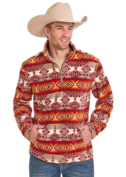PULLOVER DE FELPA AZTECA DE HOMBRE PANHANDLE SLIM DM91C07314 COLOR TOPO
