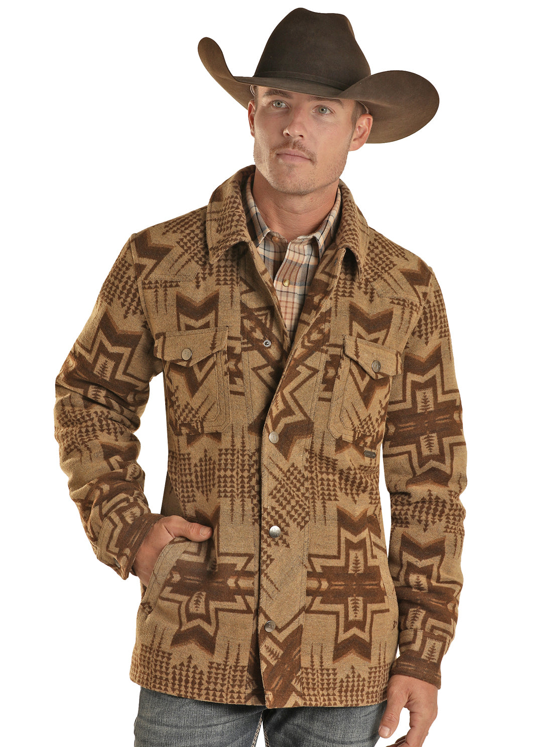 POWDER RIVER OUTFITTERS TAUPE WOOLKIE QUILTED JACKET DM92C01477