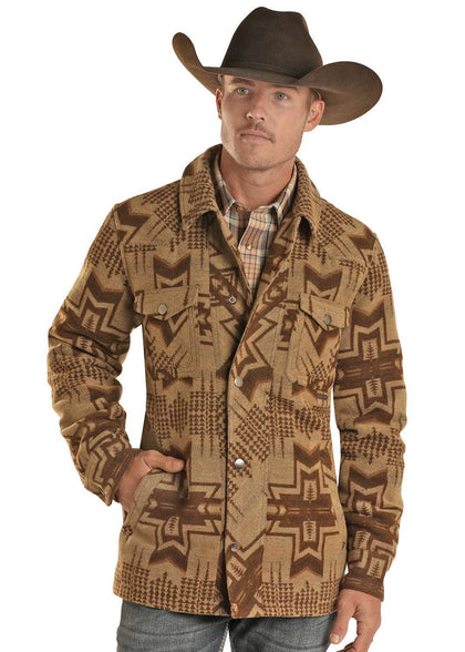 CHAQUETA ACOLCHADA DE LANA GRIS CLARO POWDER RIVER OUTFITTERS DM92C01477