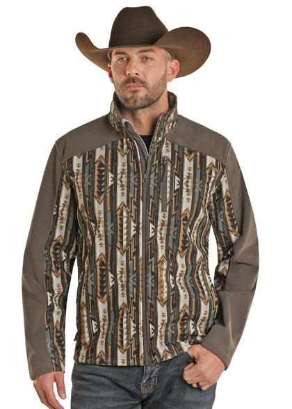 CHAQUETA SOFTSHELL AZTEC CON ESTAMPADO PAVO REAL AZTEC DE ROCK &amp; ROLL