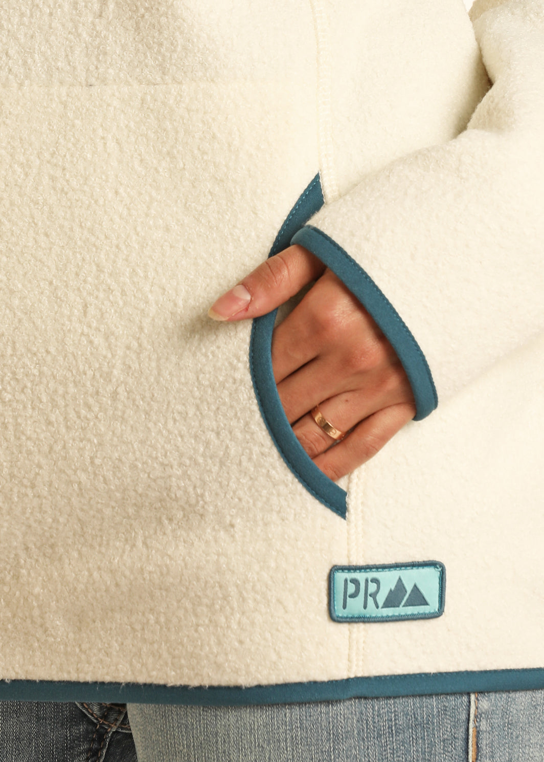 Chaqueta polar azteca negra para mujer Rock&amp;Roll 