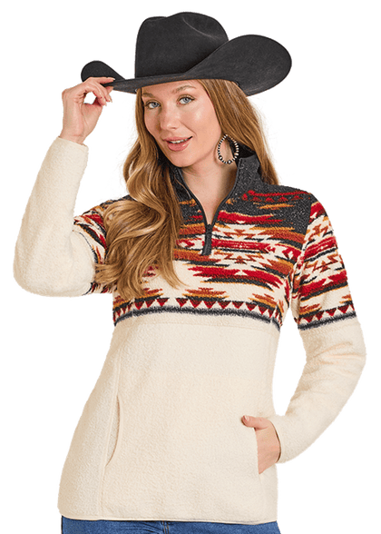PULLOVER AZTECA NEGRO DELGADO BORDER BERBER DE MUJER PANHANDLE DW91C06863