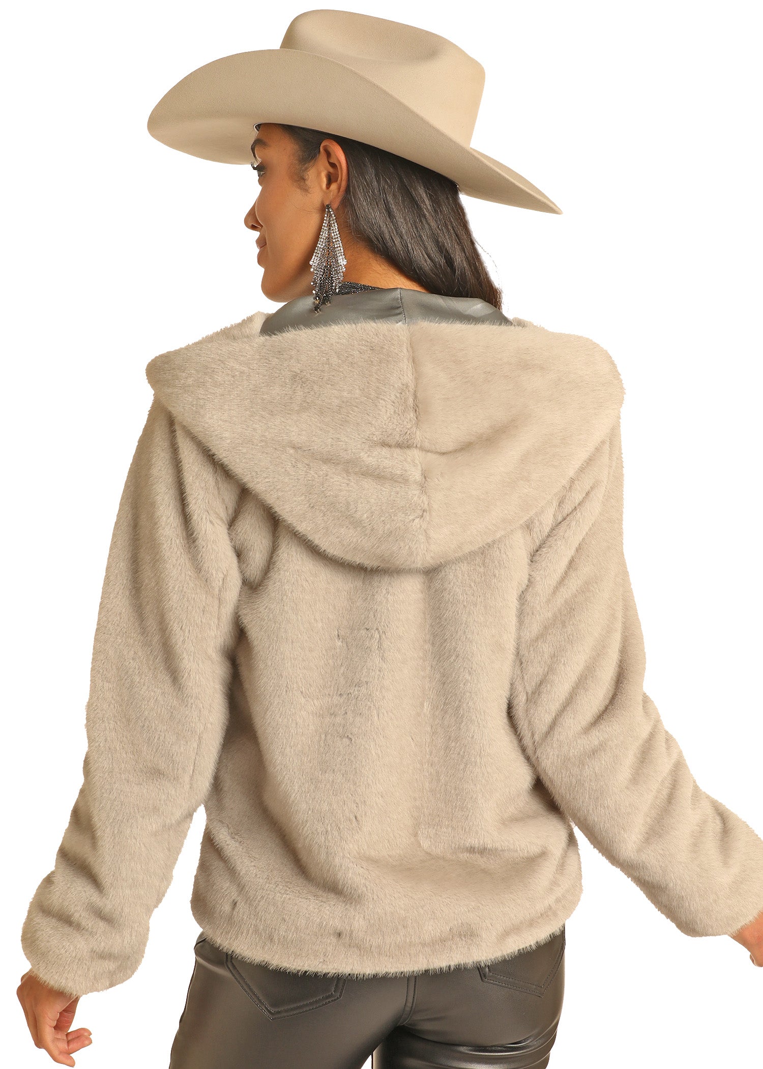 PANHANDLE TAUPE HOODED FUR DW93C04153
