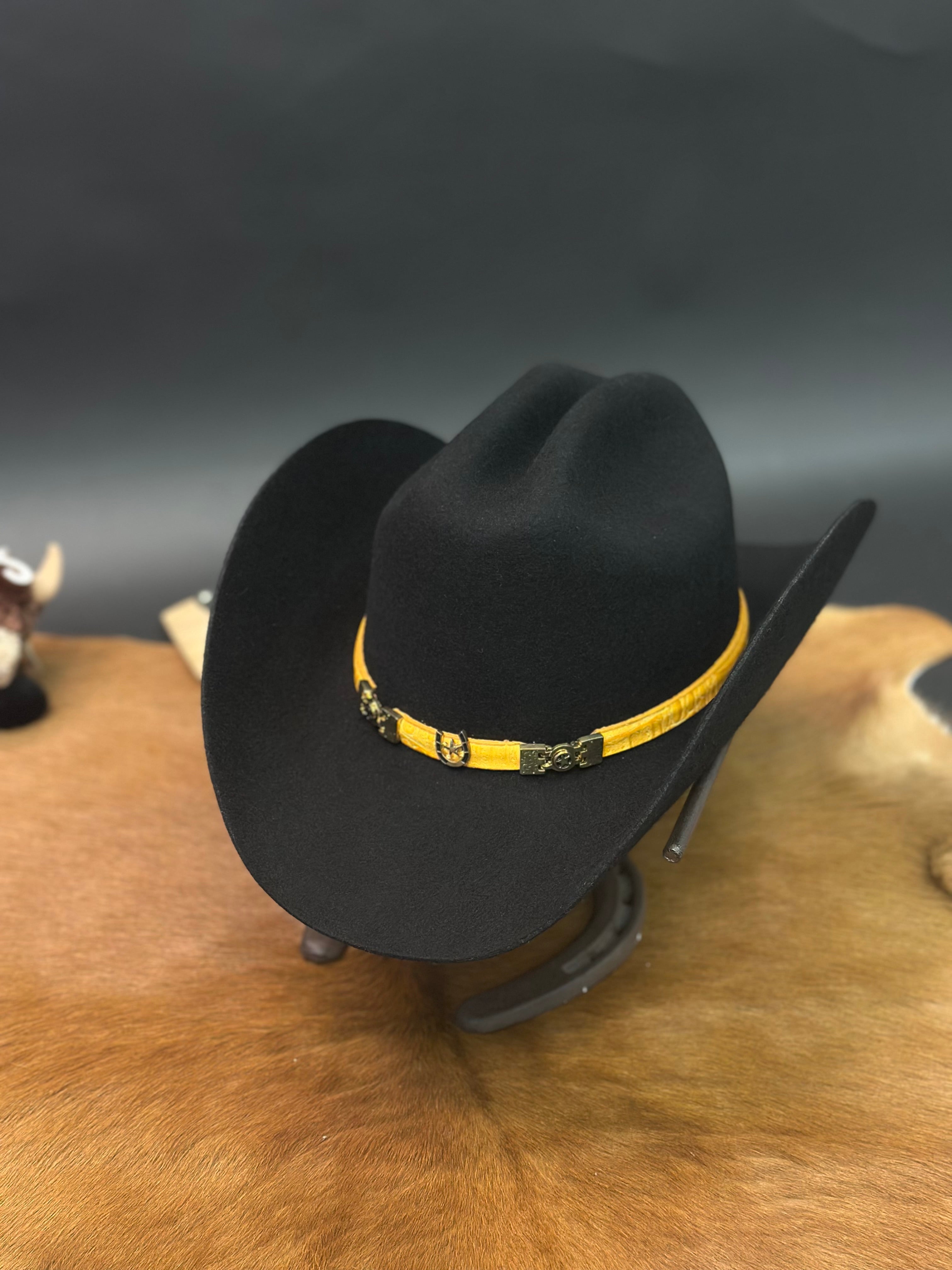 BLACK EL INQUIETO BULLHIDE 6X FELT HAT