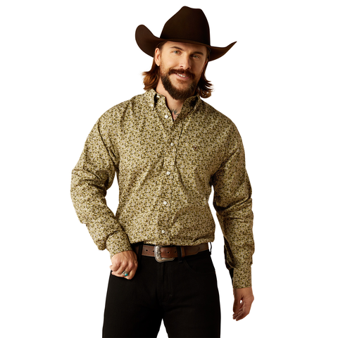 Ariat Filmore Fitted Long Sleeve Green- 3910