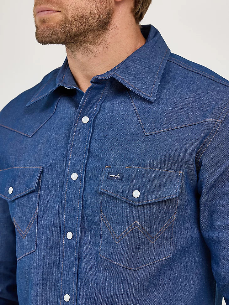 COWBOY CUT® WORK WESTERN RIGID DENIM LONG SLEEVE SHIRT - 1701