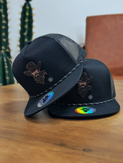 DE RANCHO HATS SNAPBACK CRISTAL ALL BLACK