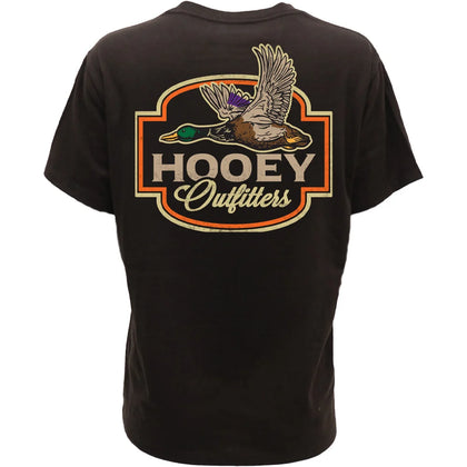 CAMISETA HOOEY PARA HOMBRE MARRÓN CON LOGOTIPO DE PATO EN LA ESPALDA HT2610DKBR