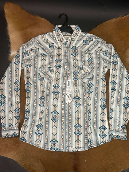 PANHANDLE WOMEN by ECRU DAMAS LS SNAP R4S2515