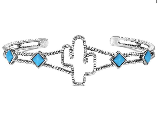 Pulsera de puño Montana Silversmith con turquesa del desierto