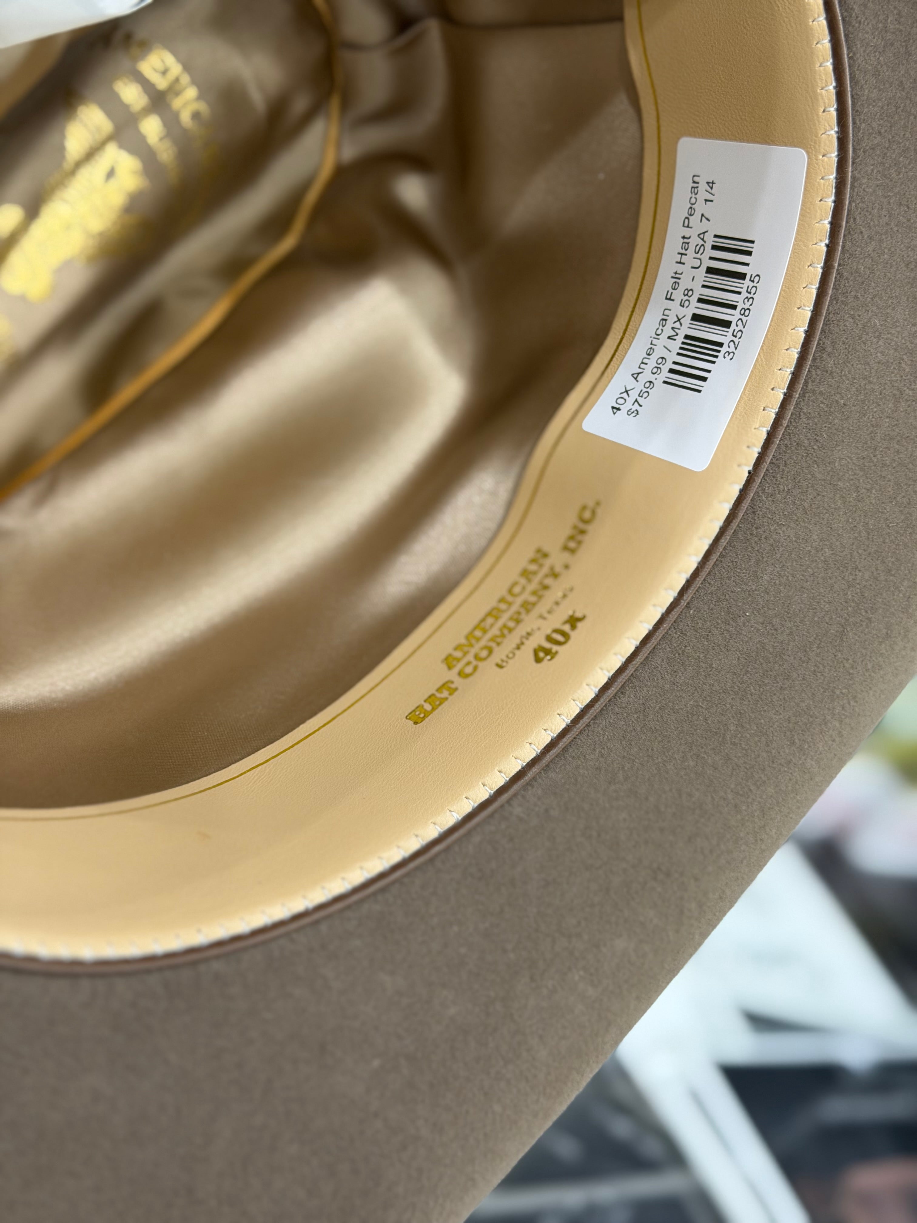 40X American Felt Hat Pecan