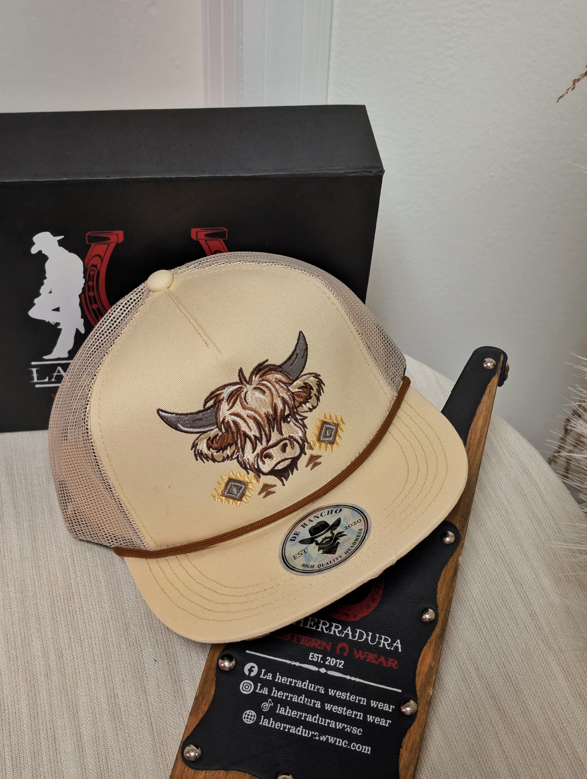 DE RANCHO HATS SNAPBACK TAN/LONGHORN ,2