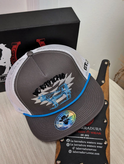 DE RANCHO HATS SNAPBACK GREY/BLUE,3