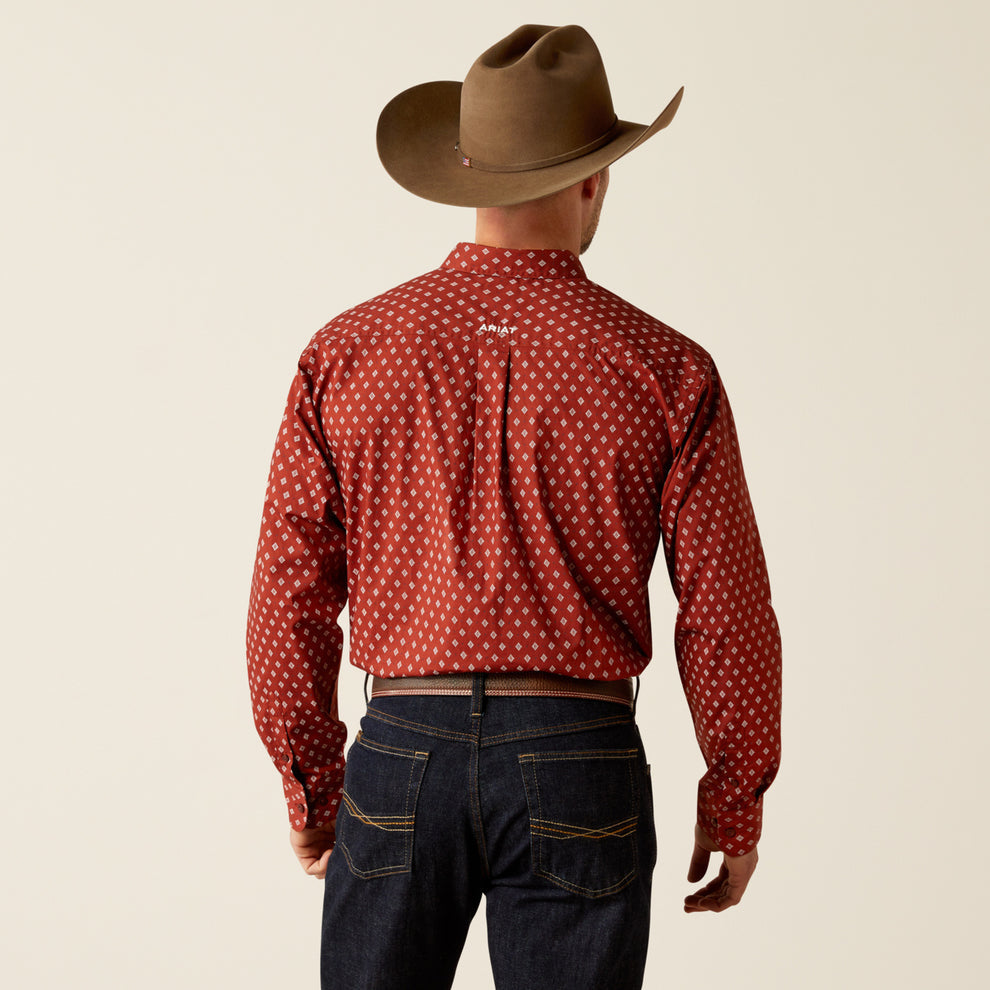 Ariat Pax Long Sleeve Burgundy Classic Fit - 3867