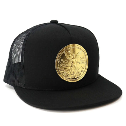 EL VIEJON BLACK EL CENTE ORO FLAT VISOR HAT