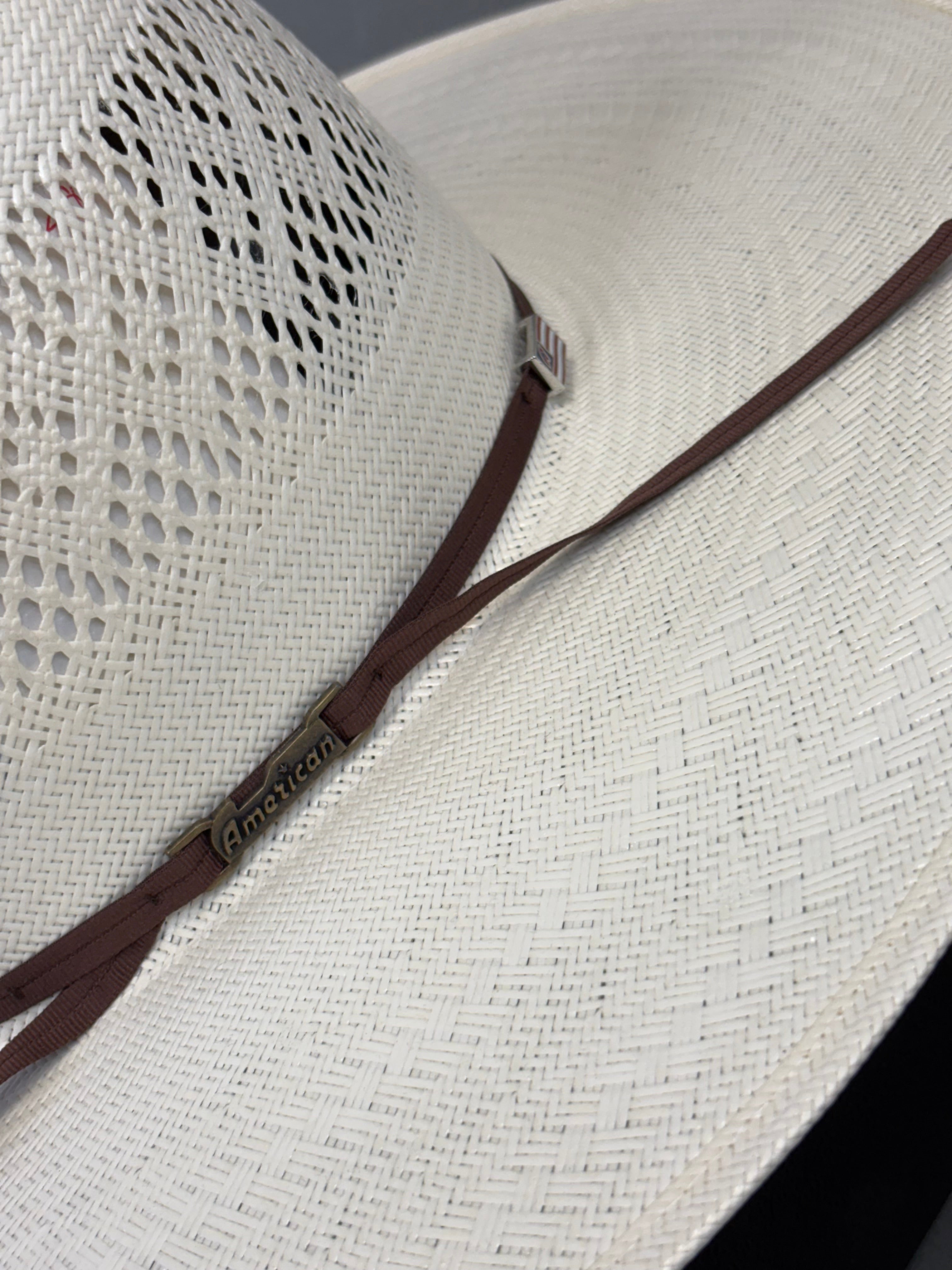 AMERICAN HAT OPEN CROWN STRAW HAT STYLE 8300