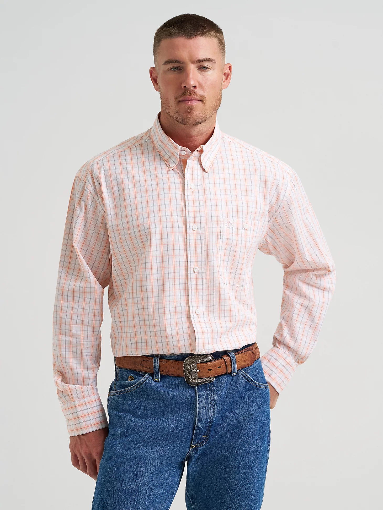 MEN'S WRANGLER GEORGE STRAIT PEACH RELAXED FIT STRETCH  112374610