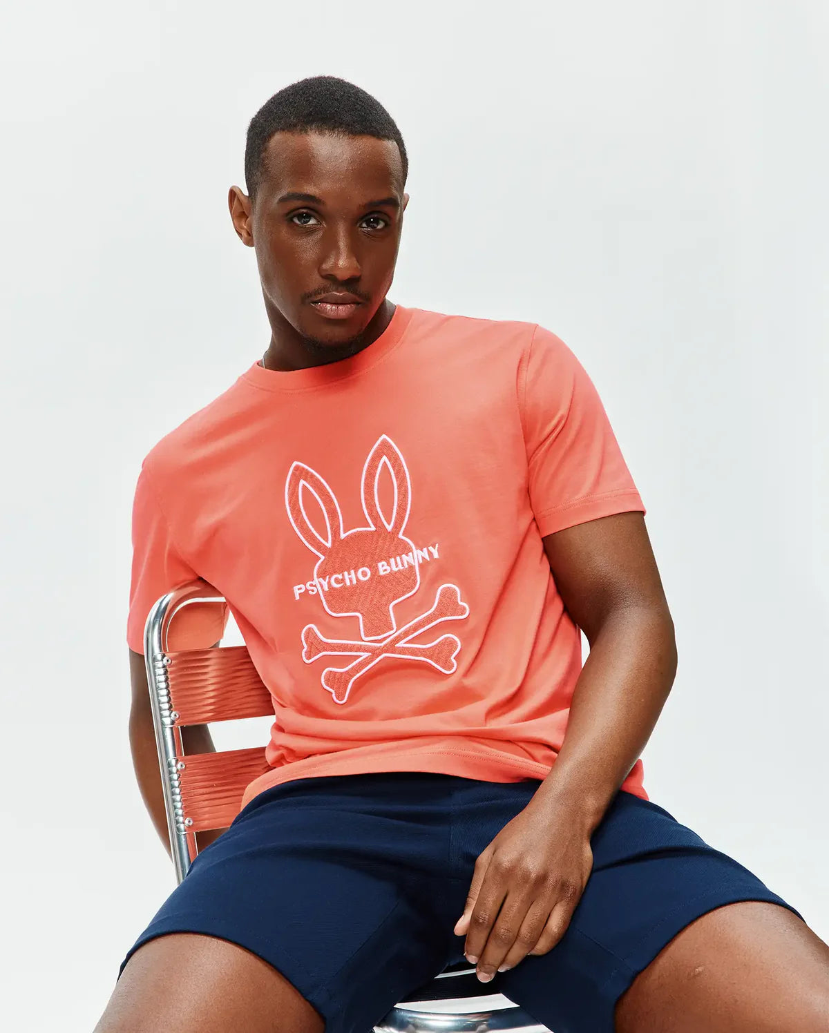 PSYCHO BUNNY CRAIG GRAPHIC TEE ORANGE & WHITE - MT0200282