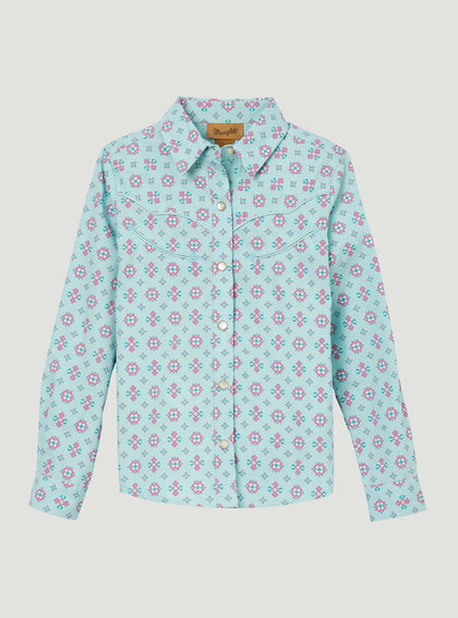 CAMISA MANGA LARGA WRANGLER AC NIÑA TURQUESA 112344088