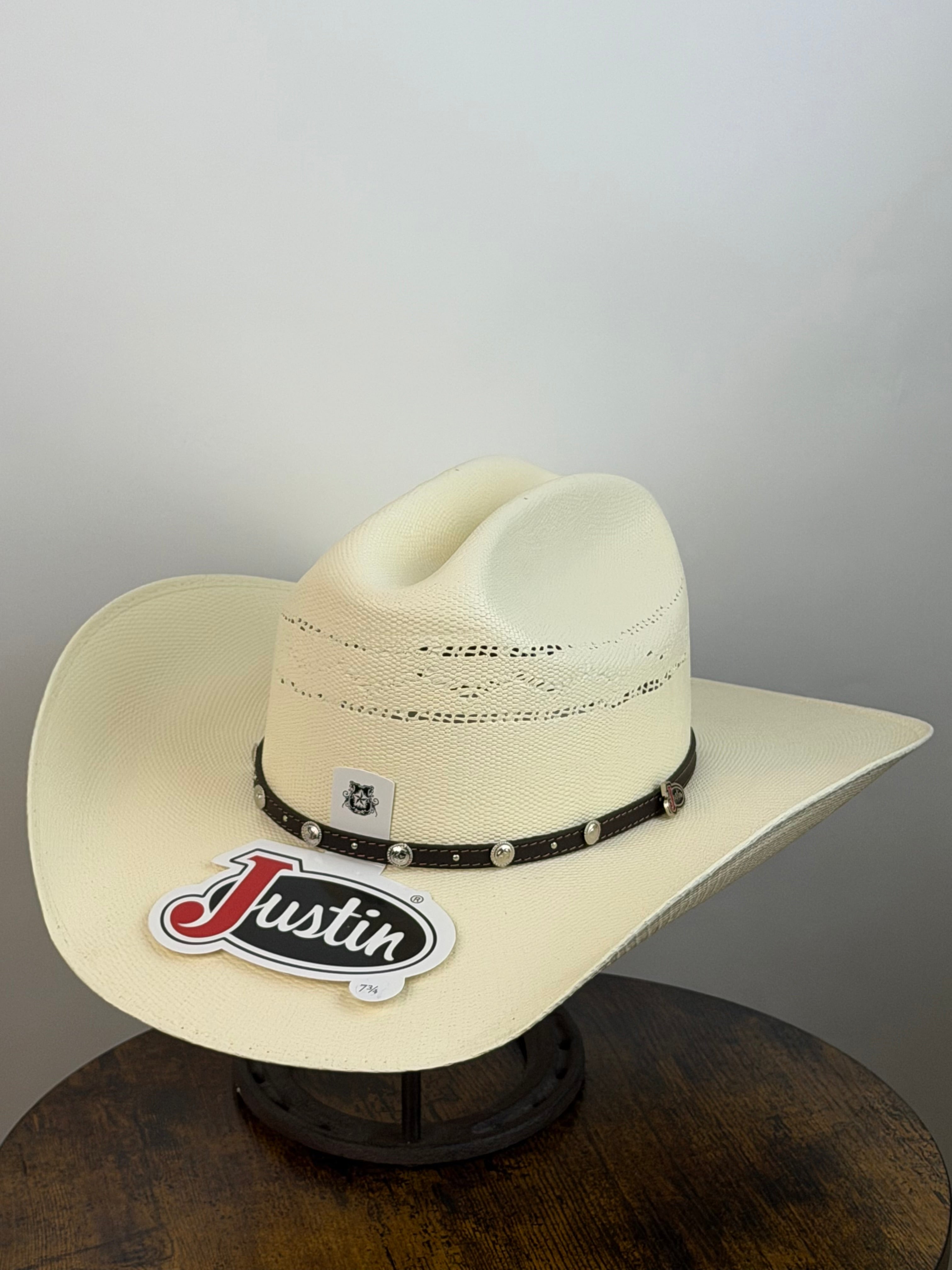 JUSTIN 20X NASH IVORY STRAW HAT JUS12706