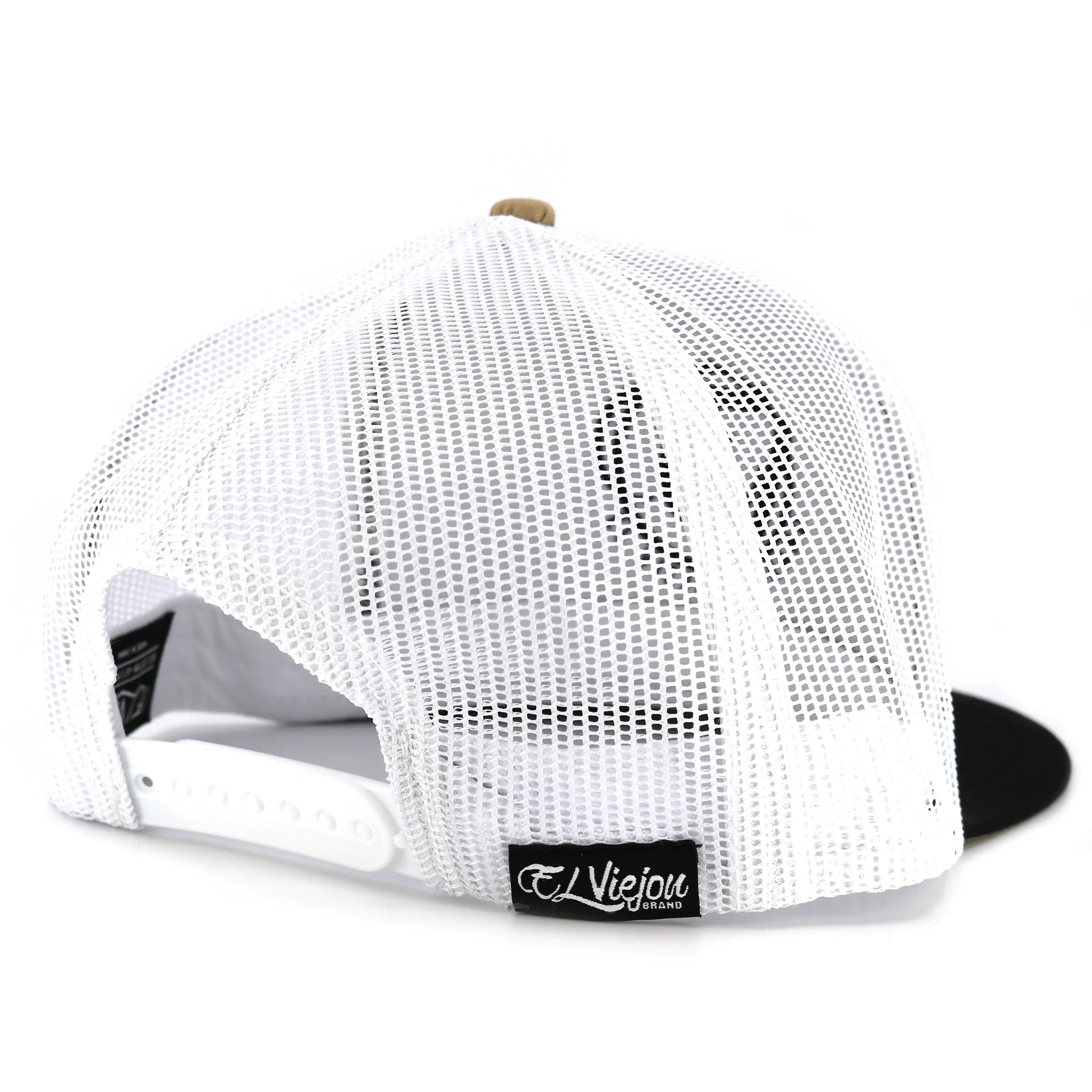 EL VIEJON APACHE BLACK/KHAKI/WHITE FLAT VISOR HAT