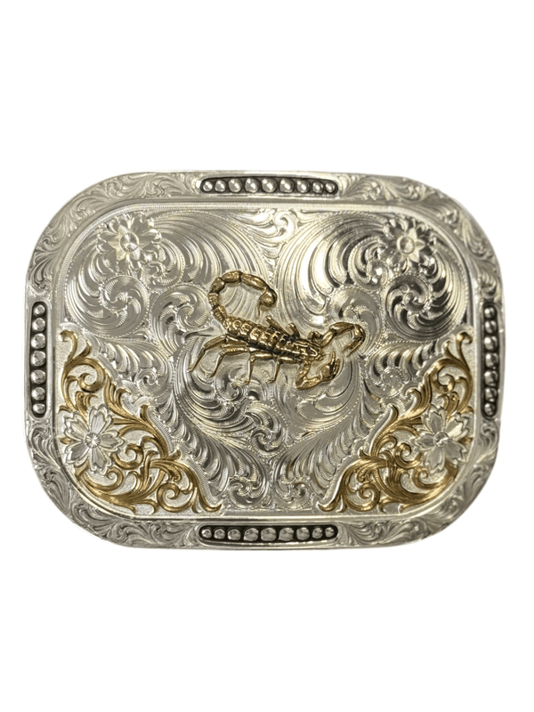 MONTANA SILVERSMITH CLASE ACTO CINTURÓN DOS TONOS ESCORPIÓN