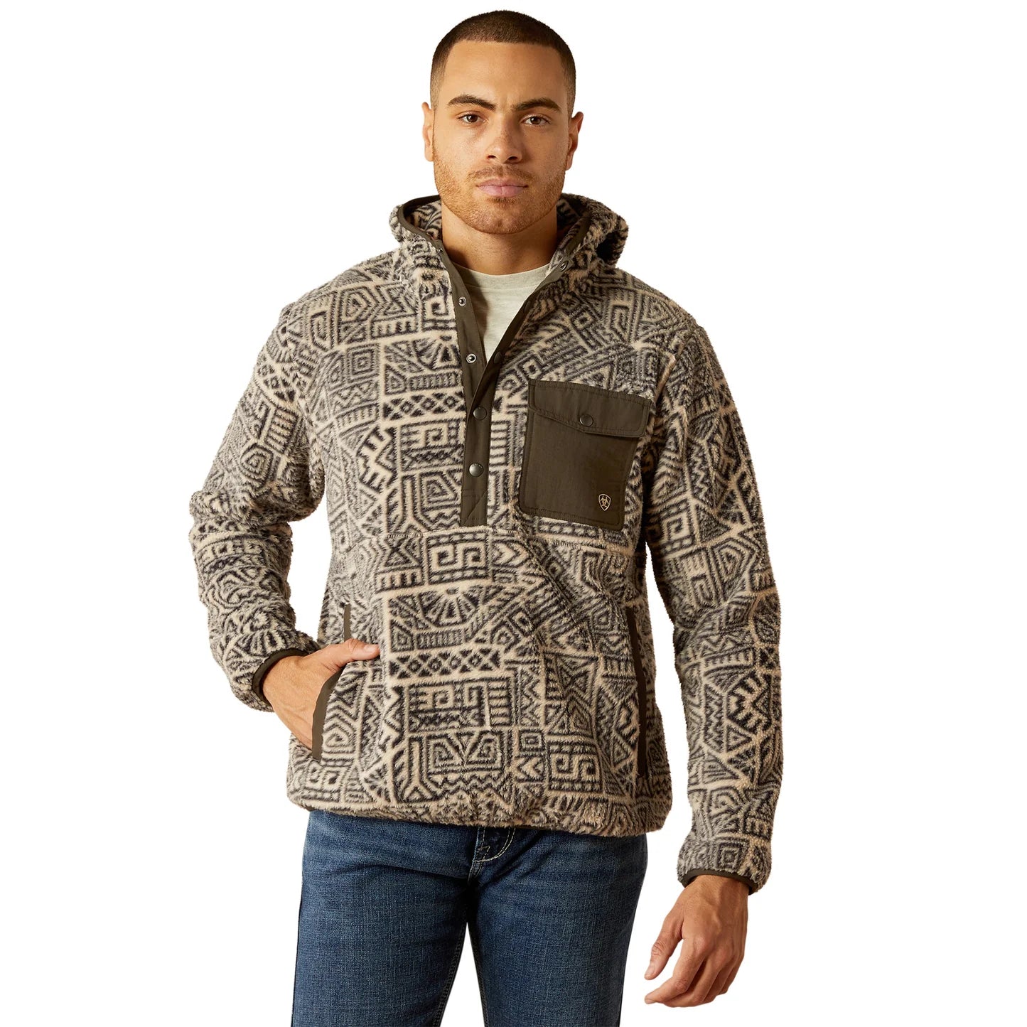 ARIAT LIGHT BUNDLE POLAR BEAR FLEECE HOOD-2995